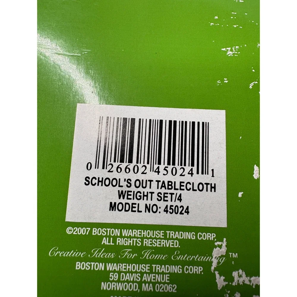 Boston Warehouse Schools Out Fish Tablecloth Weight Set 4 45024 Nautical Coastal